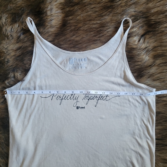 Fused Hawaii 'Pefectly Imperfect' Tank Top Tan/ Beige Color Size M Medium - Picture 8 of 10